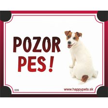 Tabuľka Pozor Pes - jack russel teriér